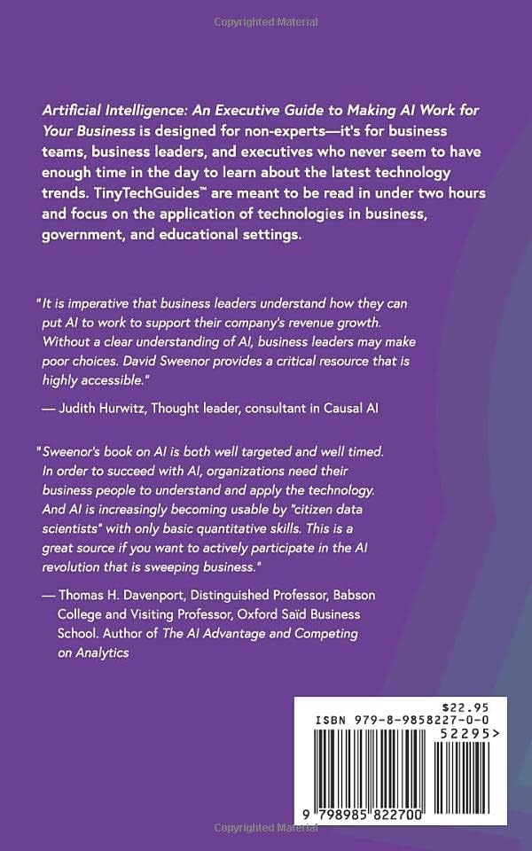 Artificial Intelligence: An Executive Guide to Make AI Work for Your Business (TinyTechGuides) 2 Artificial Intelligence: An Executive Guide to Make AI Work for Your Business (TinyTechGuides) - Image 2