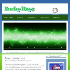 Lucky Days Astrology software for gambling