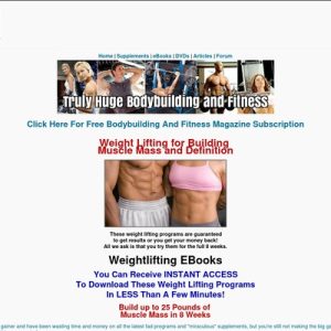 Weightlifting eBooks, Weight Lifting for Muscle Mass and Definition