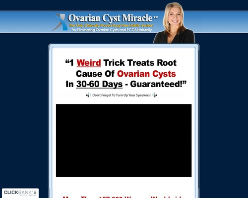 Ovarian Cyst Miracle ™: */Sale! Top Ovarian Cysts Site on CB!
